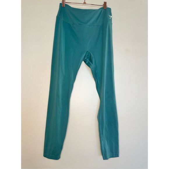 Gym Shark Teal Blue Green Leggings Size Large - Picture 1 of 5